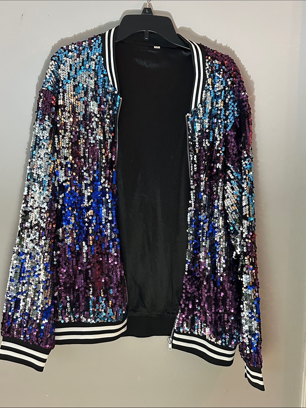 Sequin Bomber Jacket - Multicolor